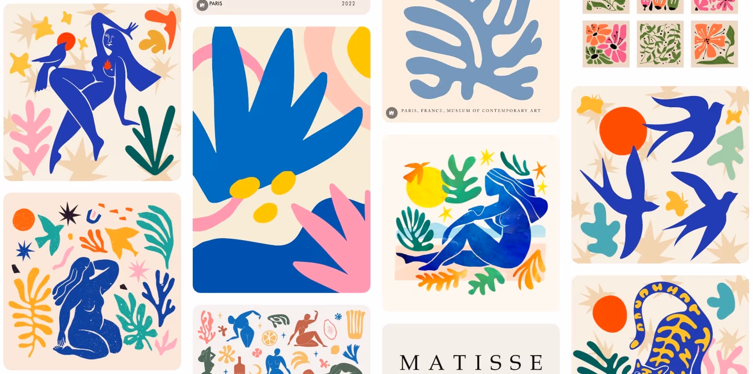Prace inspirowane twórczością Matisse na Freepik