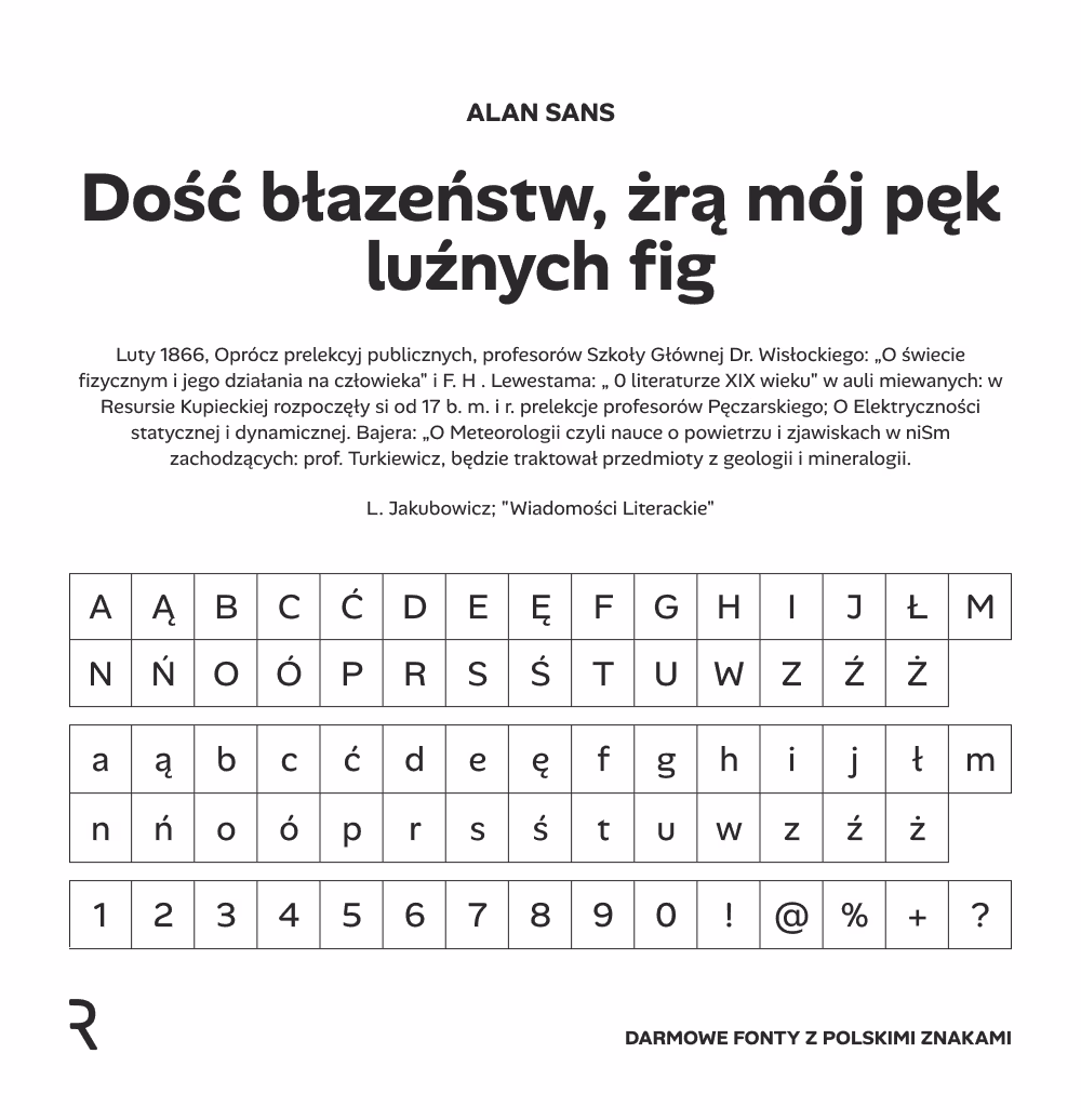 Darmowe fonty z polskimi znakami