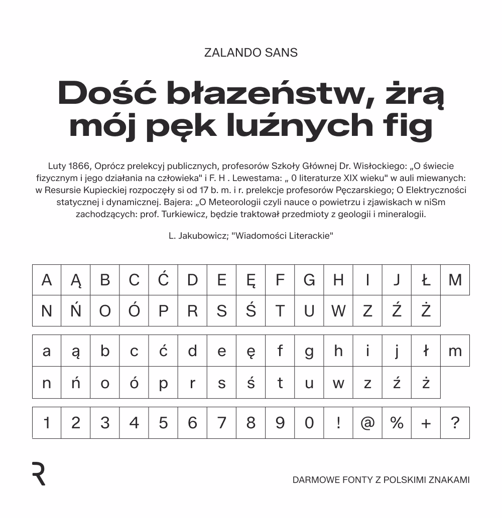Darmowe fonty z polskimi znakami