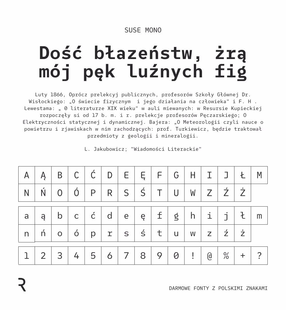 Darmowe fonty z polskimi znakami