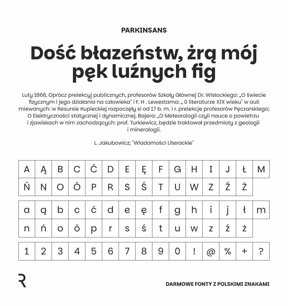 Darmowe fonty z polskimi znakami - Boldonse
