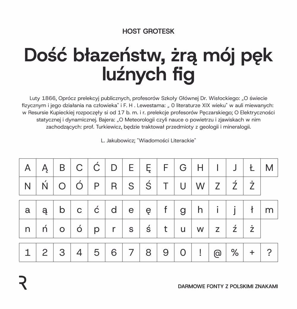Darmowe fonty z polskimi znakami - Host Grotesk