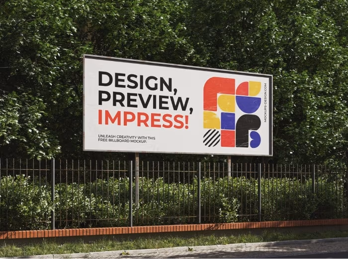 Darmowe mockupy plakatów i banerów outdoor