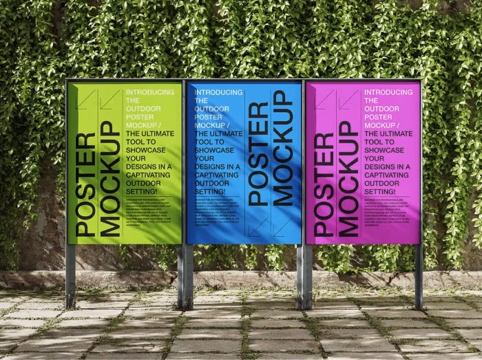 Mockup plakatów zewnętrznych.