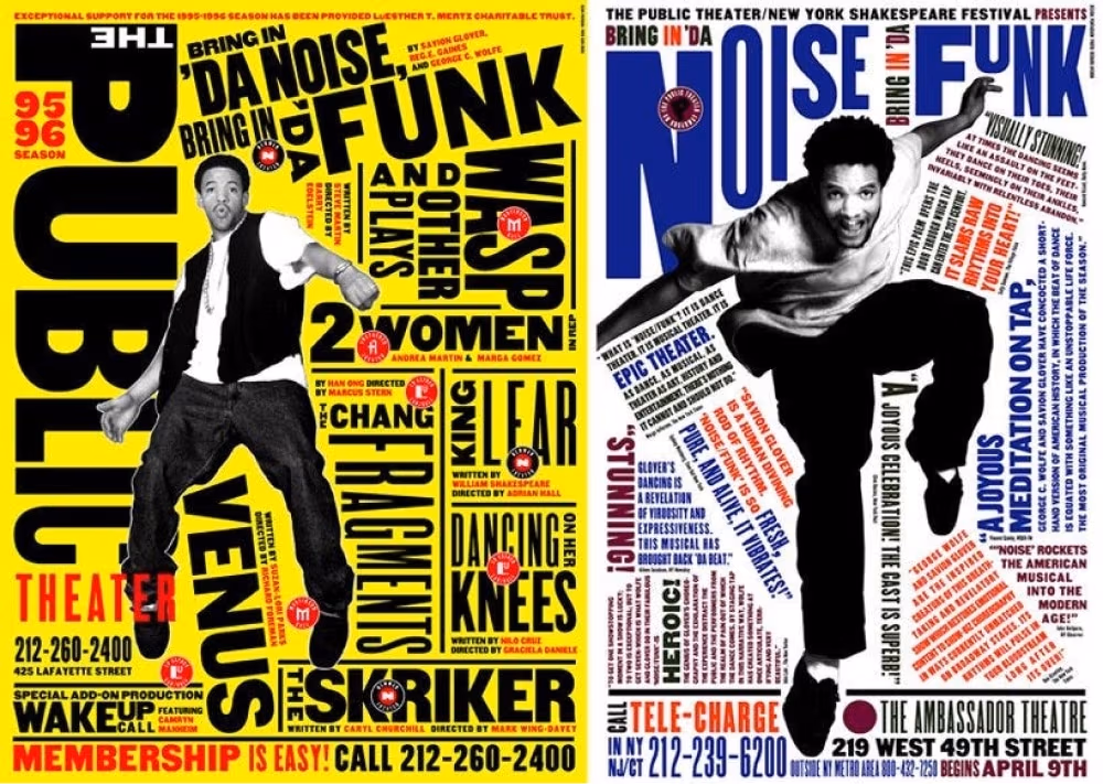 Okładki Public Theater, © Paula Scher