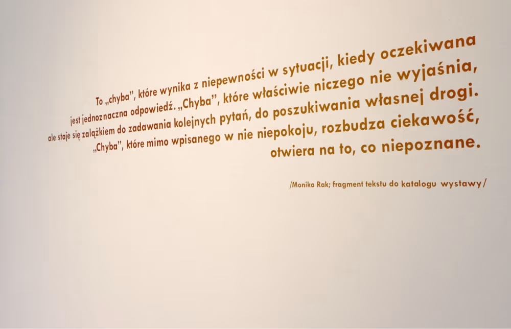 Katalog wystawy „Chyba to jest niepewność” autorstwa Katarzyny Tużylak