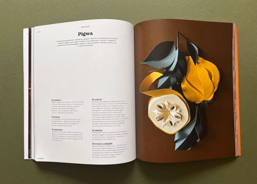 Wycinane grafiki Marleny Stawarz dla magazynu KUKBUK