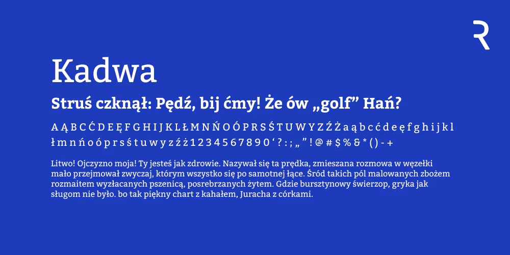 Darmowe czcionki z polskimi znakami