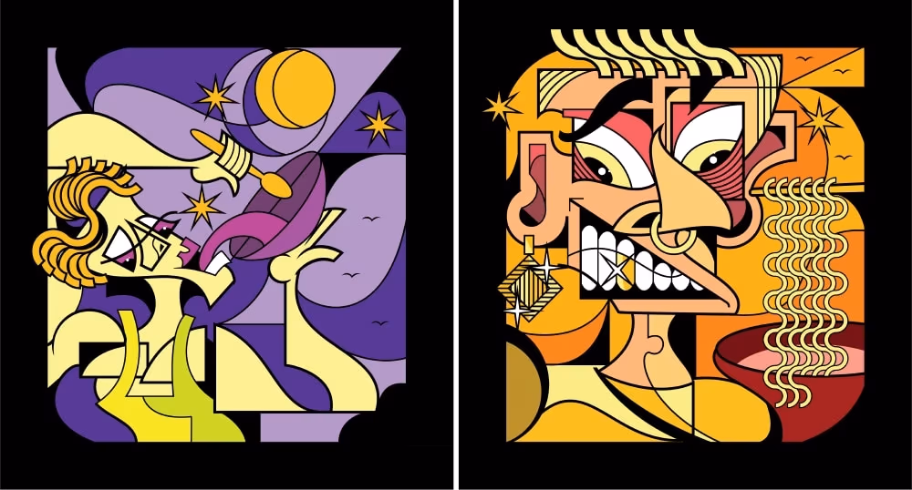 Streetartowe witraże - Łukasz Kundzicz