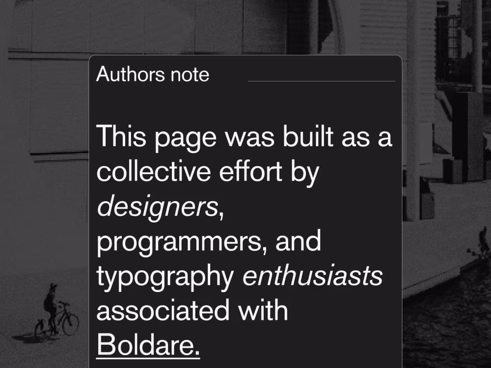 Strona informacyjna o kroju Akzidenz-Grotesk od Boldare