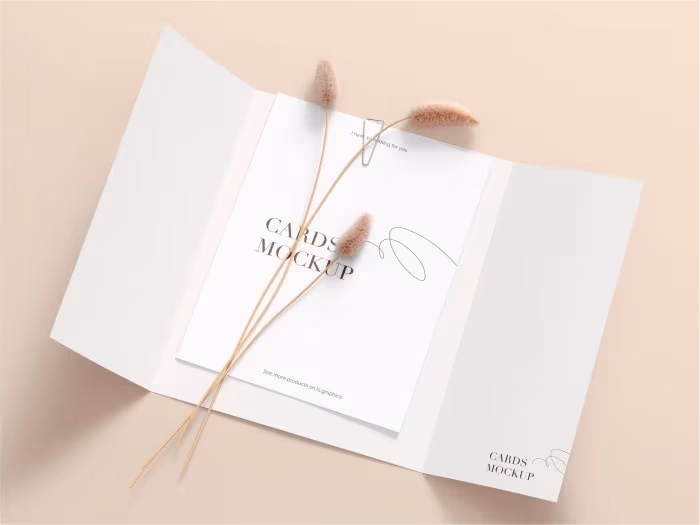 Free Elegant Postcard PSD Mockup