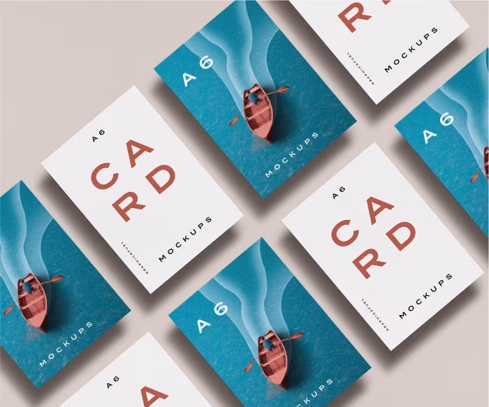 A6 Cards Mockup