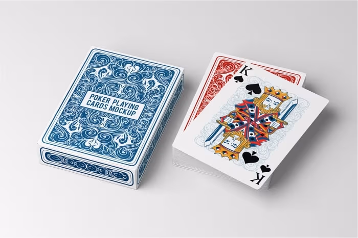 Poker Playing Cards Mockup