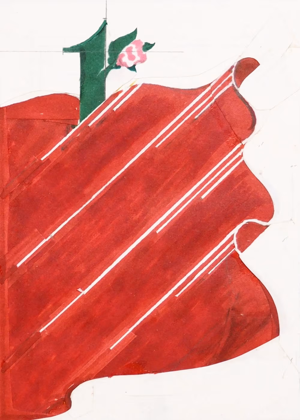 Szkic do plakatu “1 maja święto ludzi pracy”, 1977, archiwum Zelka
