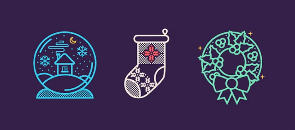 3 Christmas icons – EPS
