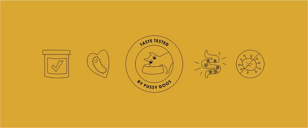 Dog's butt - illustrated probiotic packaging, Agu Wu
