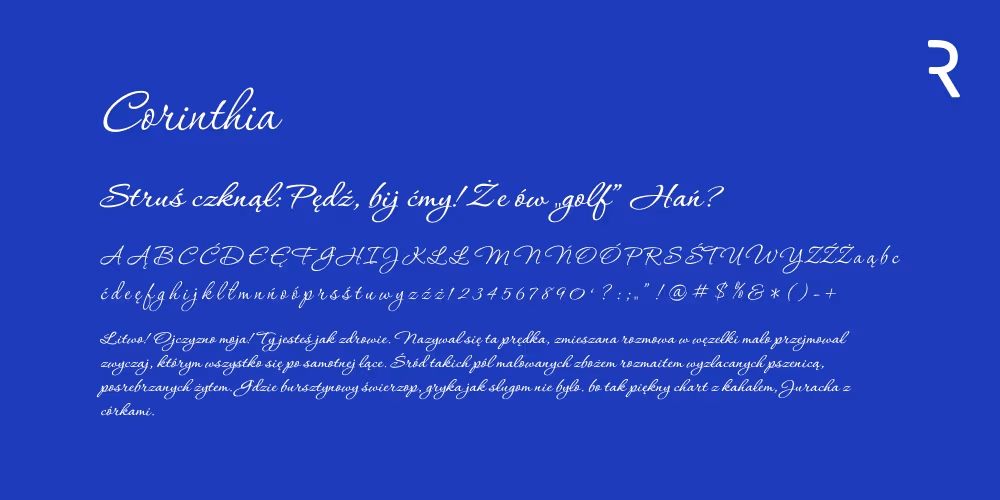 Darmowy font z polskimi znakami
