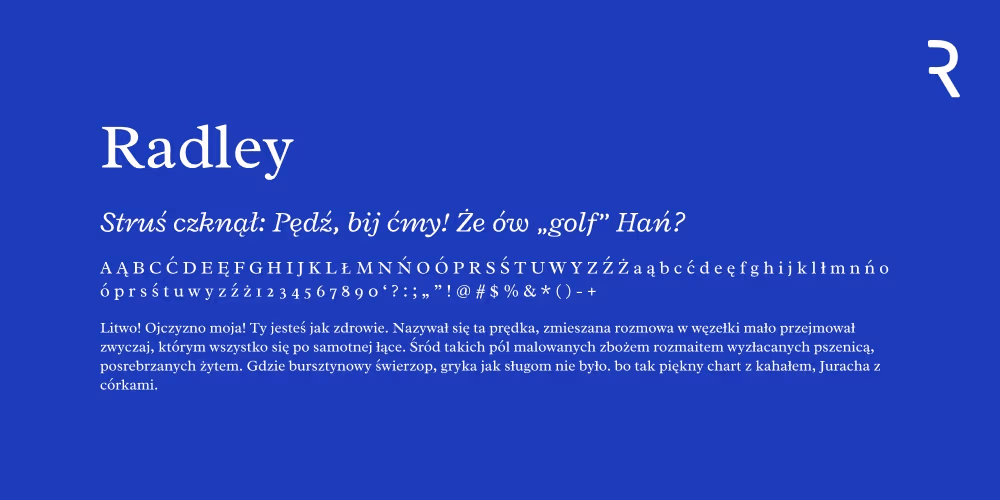 Darmowy font z polskimi znakami