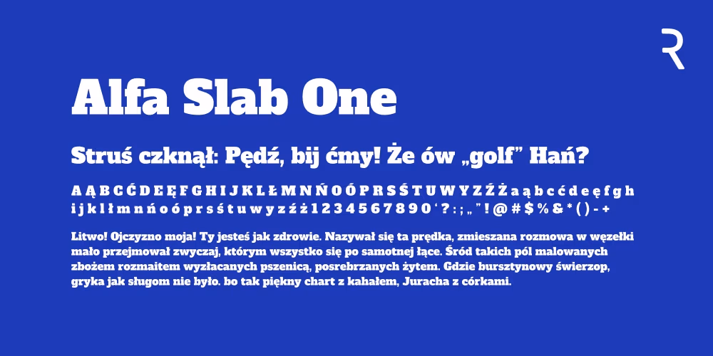 Darmowy font z polskimi znakami