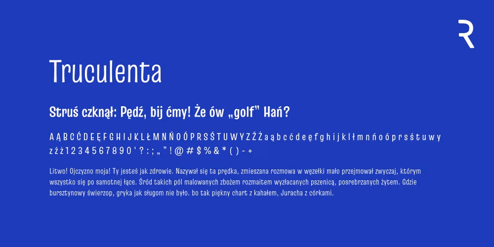 Darmowy font z polskimi znakami
