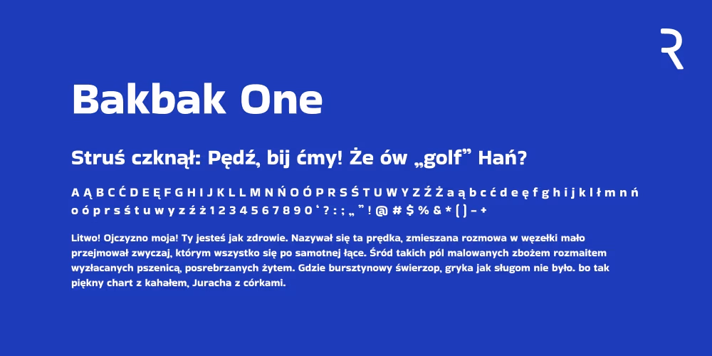 Darmowy font z polskimi znakami