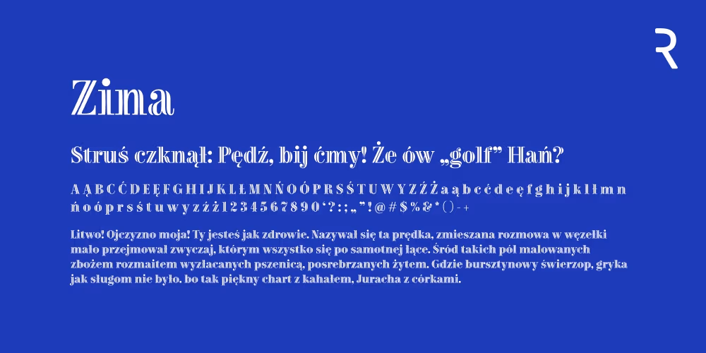 Darmowy font z polskimi znakami