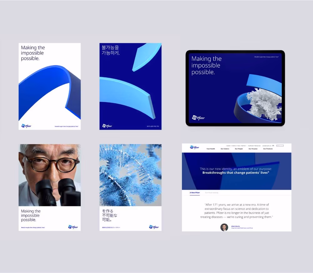 Nowe logo, rebranding Pfizer