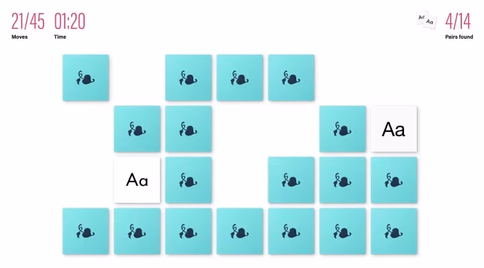 Font Memory Game