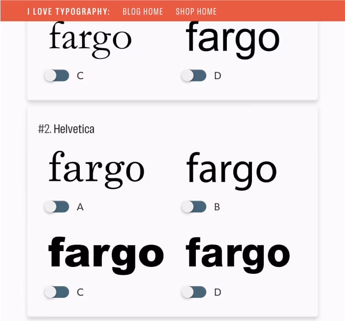 The Font Game