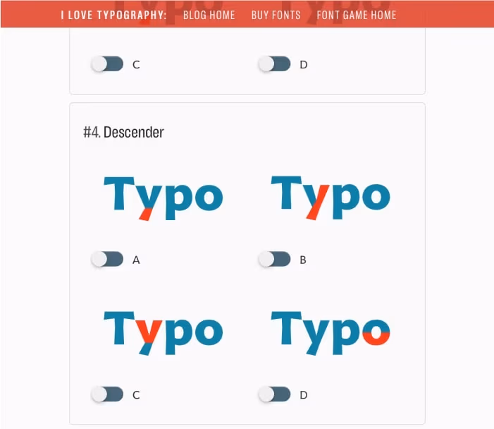 Font Anatomy Game
