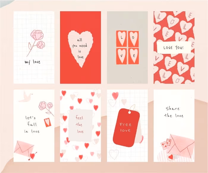 Valentine's Day Design Element Set
