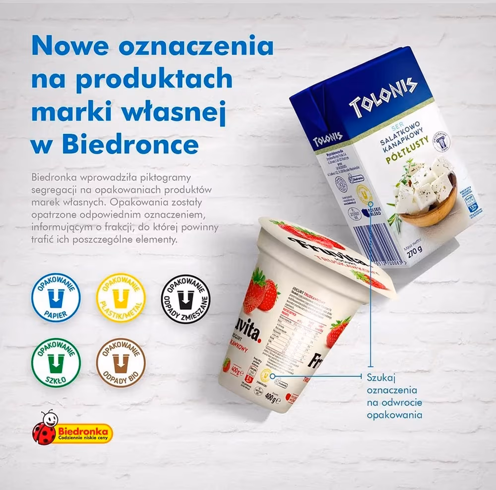 Oznaczenia o segregacji na produktach