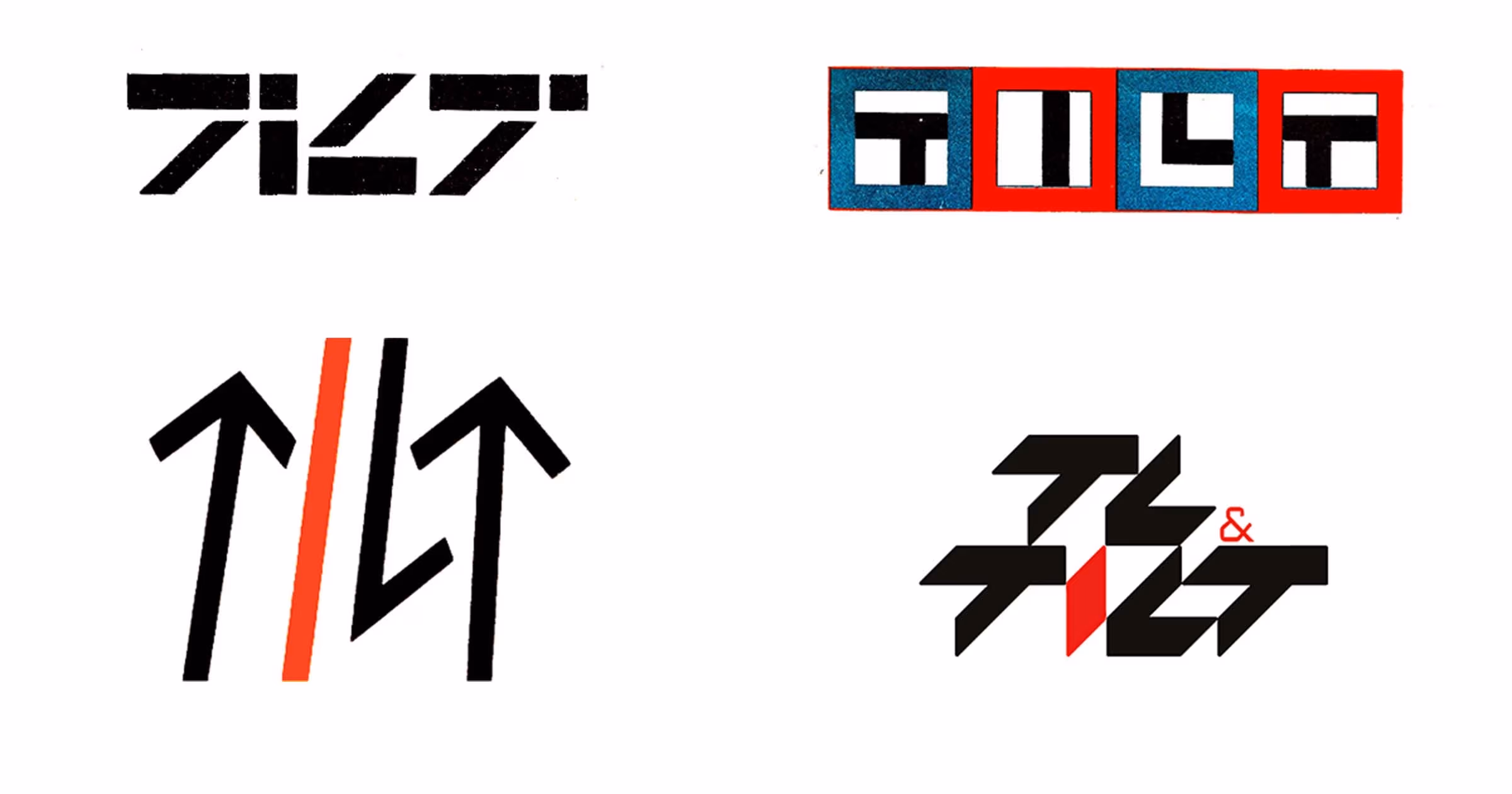 Różne warianty logotypu Tilt