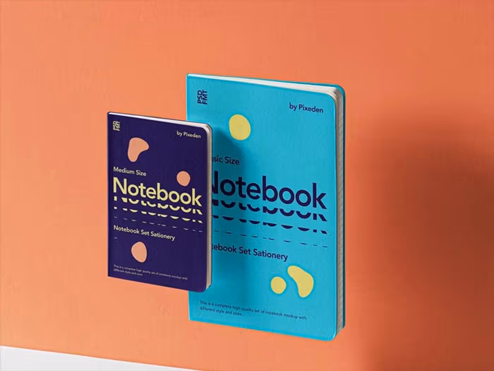 Gravity Notebook Set – Free PSD Mockup