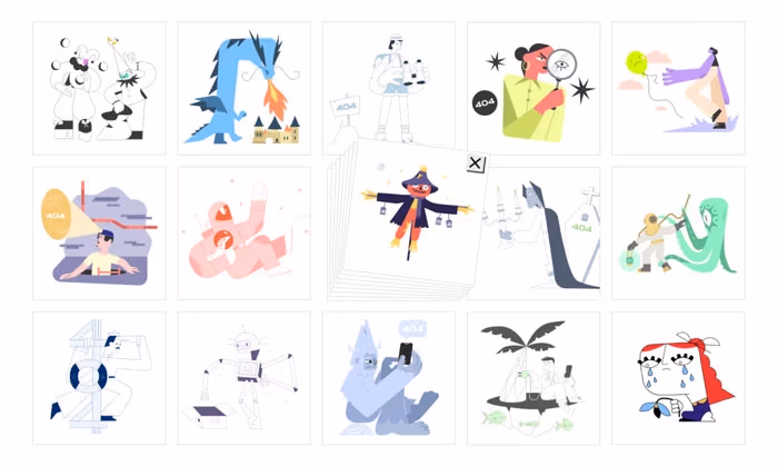 Error 404 Illustrations