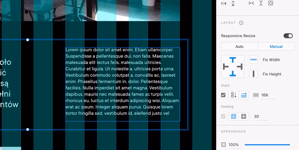 Opcje responsywne w Adobe XD
