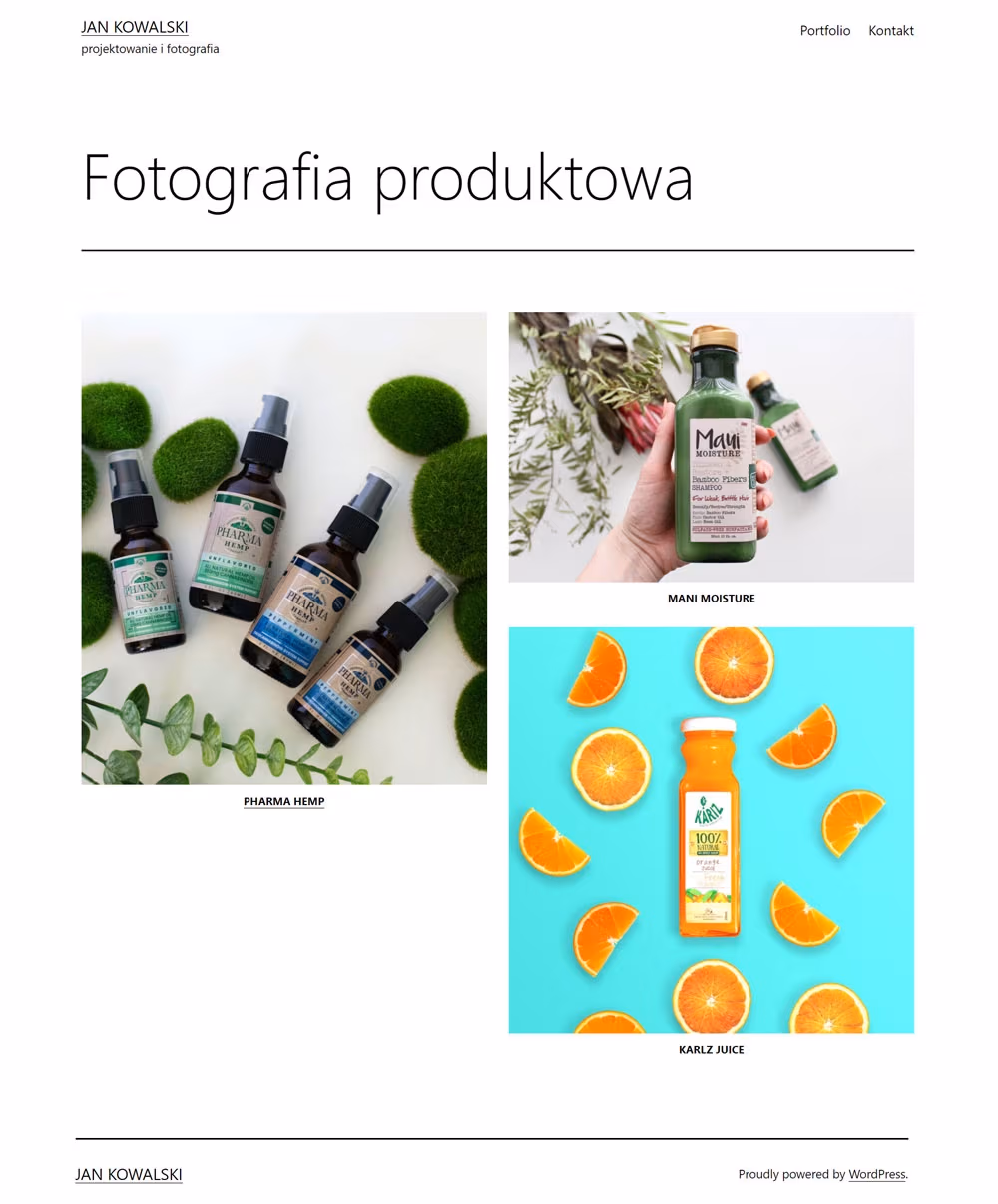 Tworzenie portfolio na WordPressie