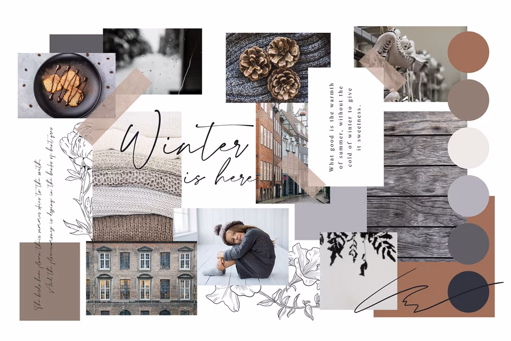Przykład moodboardu