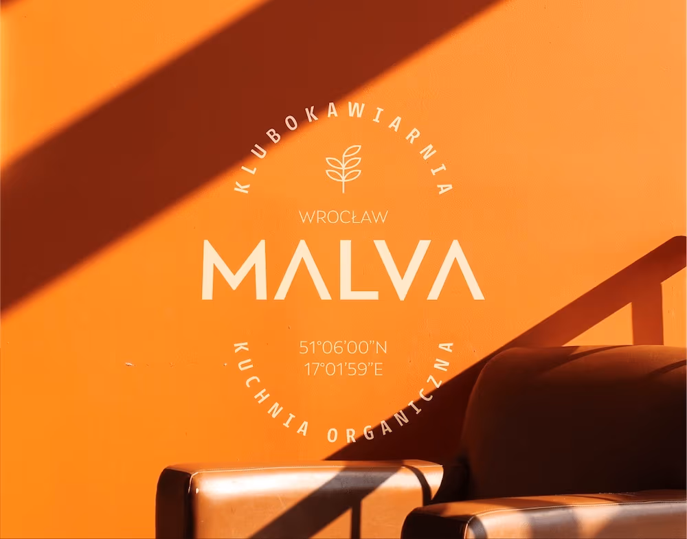 MALVA - club café visual identity, Łukasz Radoliński
