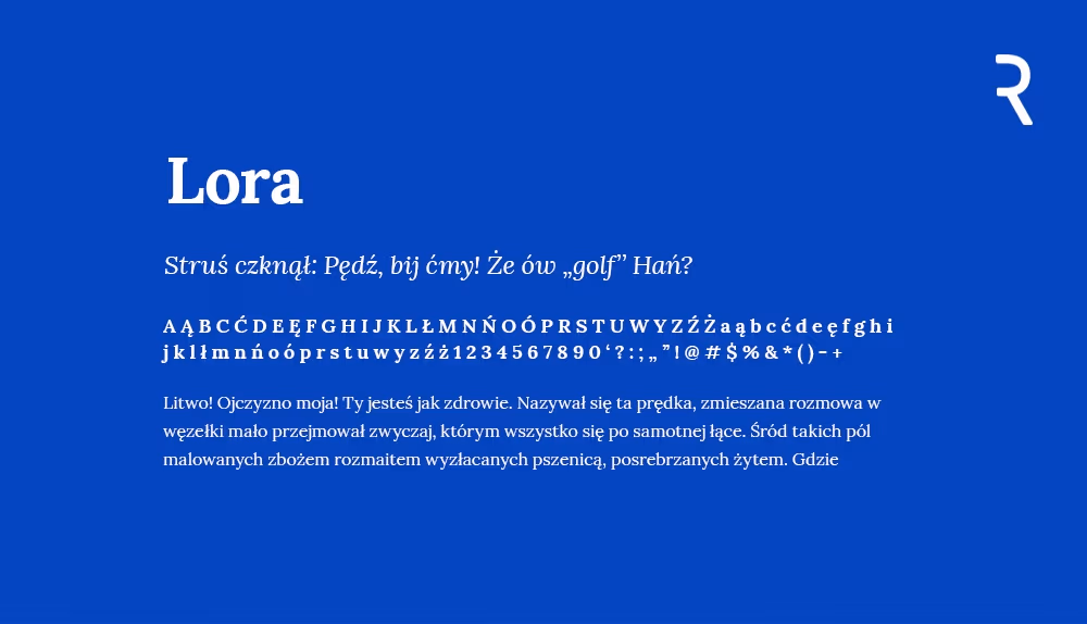 Darmowe fonty z polskimi znakami