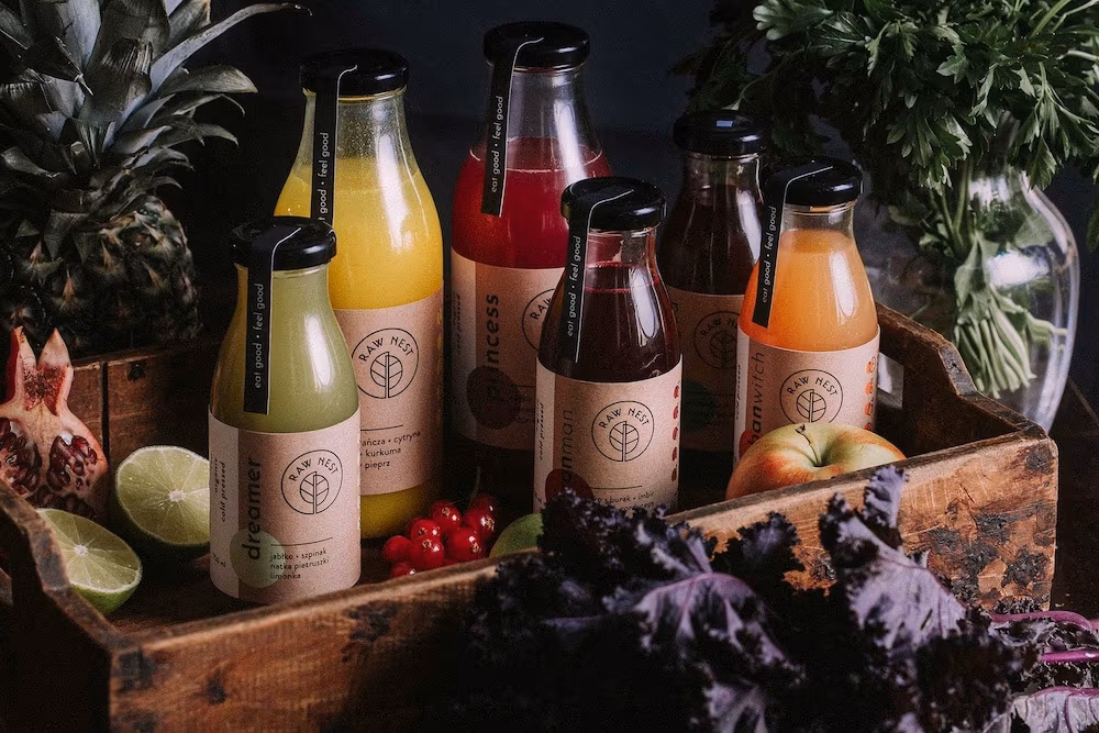Raw Nest cold pressed juices, Łobzowska Studio