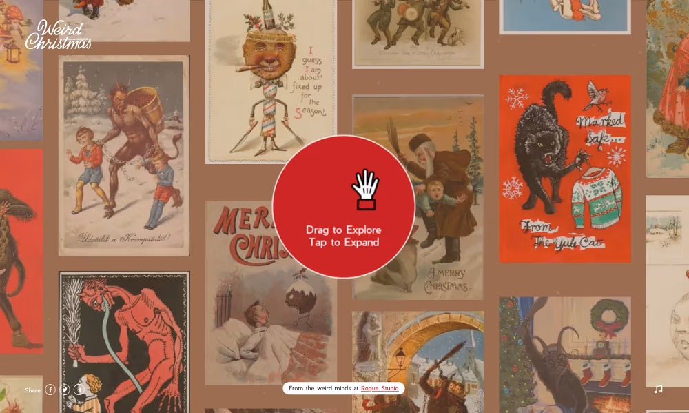 Galeria w formie rozrzuconych projektami
