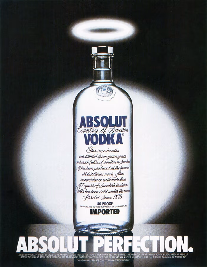 Historia kampanii reklamowej wódki Absolut