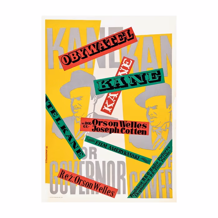 Plakat 3: Henryk Tomaszewski, Plakat do filmu Obywatel Kane, 1948
