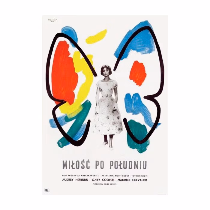Plakat 8: Wojciech Fangor, Plakat do filmu Miłość po południu, 1959