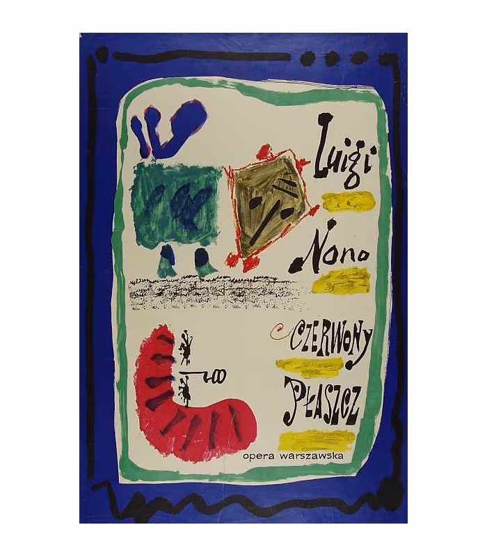 Jan Młodożeniec, Plakat do baletu-pantomimy Czerwony Płaszcz, 1962