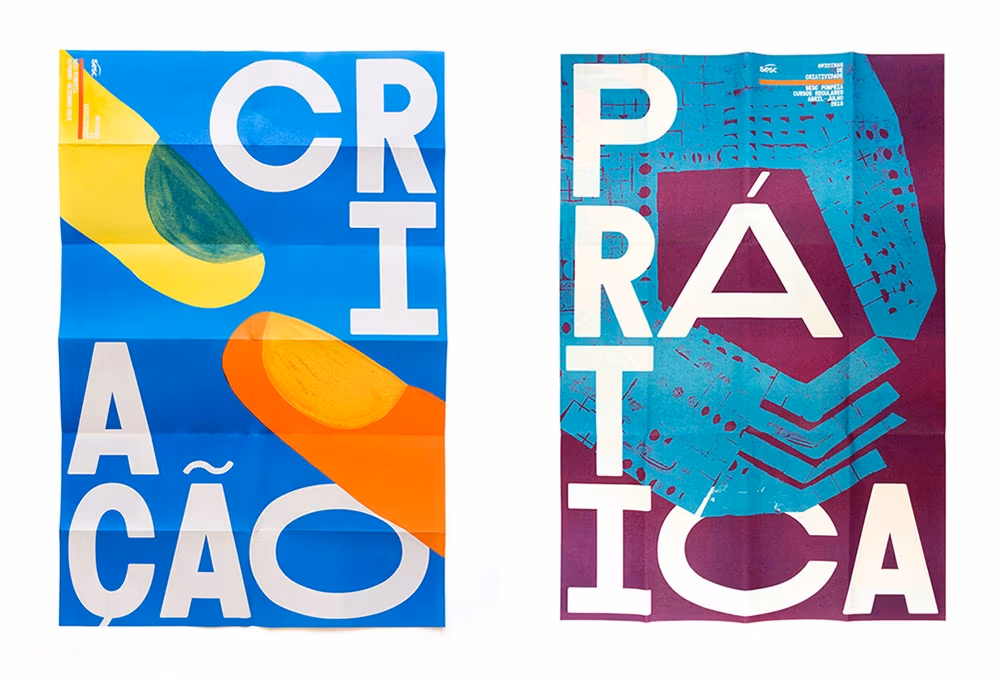 Oficinas de criatividade Sesc Pompeia 2018 — studio Bloco Grafico z São Paulo, Brazylia