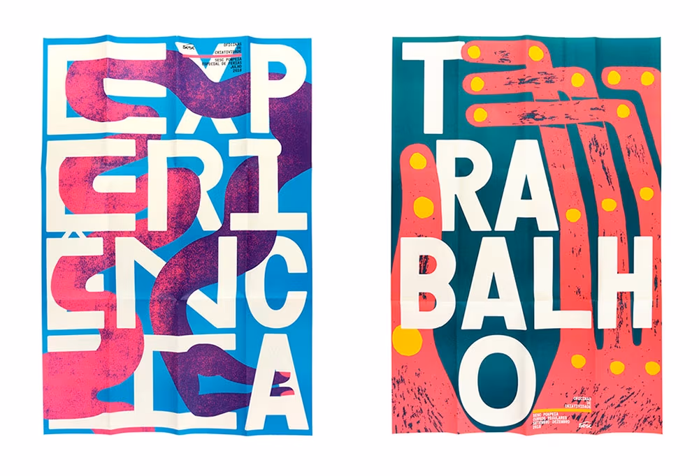 Oficinas de criatividade Sesc Pompeia 2018 — studio Bloco Grafico z São Paulo, Brazylia