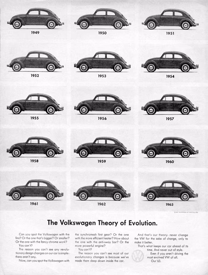 VW Garbus znany był z tego, że przez długie lata projekt nadwozia nie ulegał zmianom ani modernizacjom. Producent ulepszał to, co było najważniejsze, czyli części znajdujące się w środku, odpowiedzialne za wydajność, szybkość, bezpieczeństwo i niezawodność. 