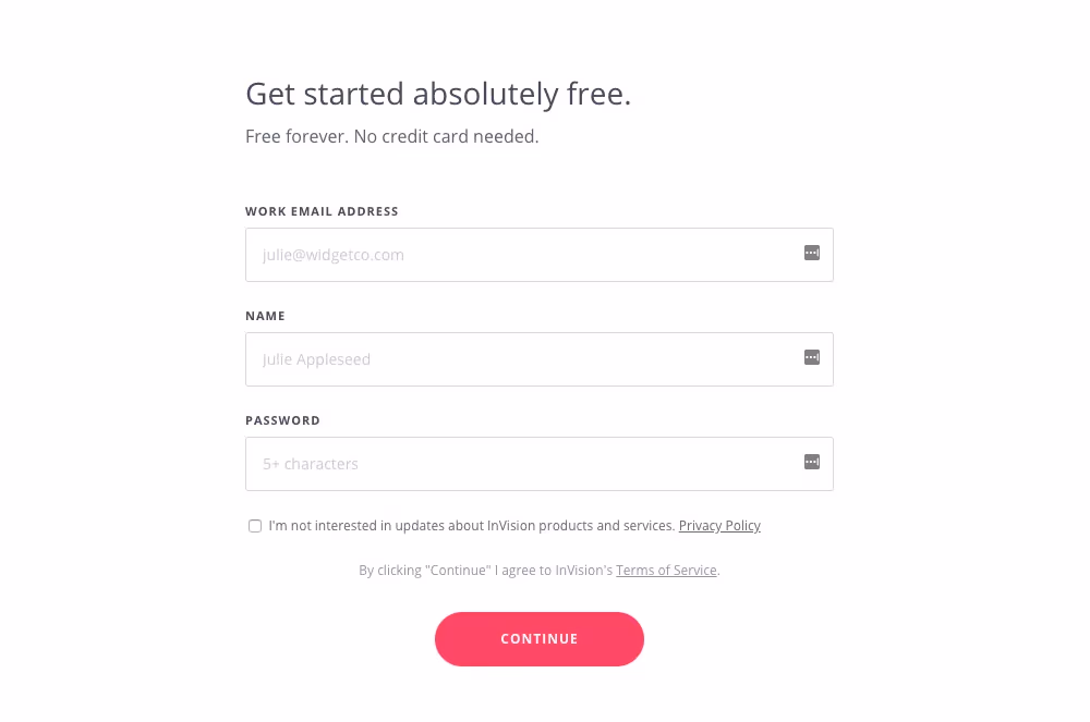 Dark Pattern InVision Studio